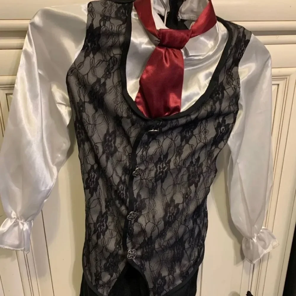 Incharacter midnight vampire cape vest designer costume kid Size 6